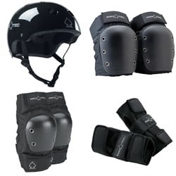 Pro-Tec The Classic Certified EPS Skateboard Helmet ​+ Street Open Back Skateboard Knee Pads ​+ Street Skateboard Elbow Pads ​+ Street Skateboard Wrist Pads