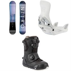 Nitro Fate Snowboard ​+ Step On Snowboard Bindings ​+ Cave Step On TLS Snowboard Boots - Women's 2026