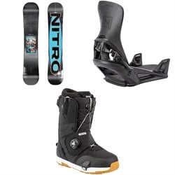 Nitro Cheap Thrills Snowboard ​+ Step On Snowboard Bindings ​+ Venture Step On TLS Snowboard Boots 2026