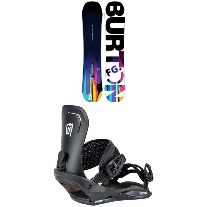 Burton - Feelgood Smalls Snowboard + Nitro Charger Snowboard Bindings - Kids'